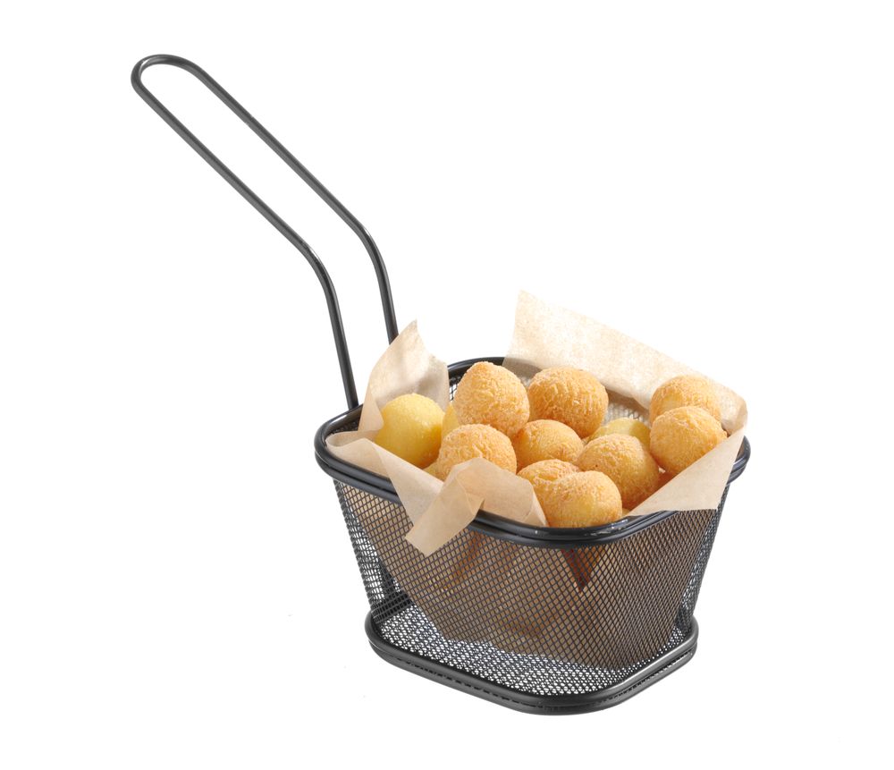 Miniatur-Frittierkörbe stapelbar, schwarz – Bild 3